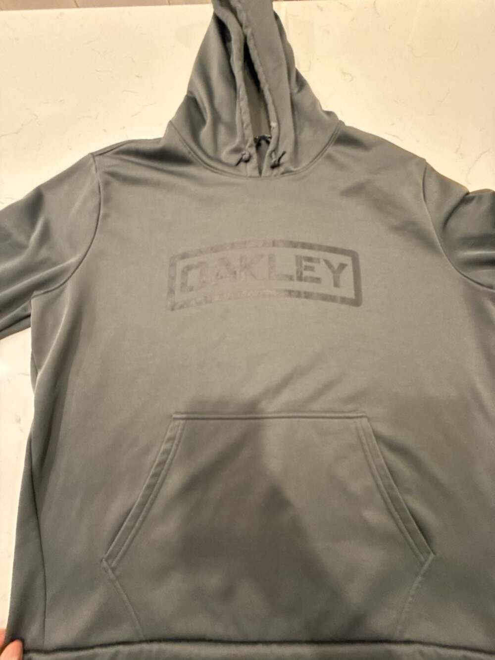 Oakley SI Tab Logo Gray Hoodie Sweatshirt Size XL